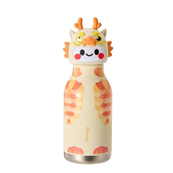 Vacuum Flask with Silicone Figurine